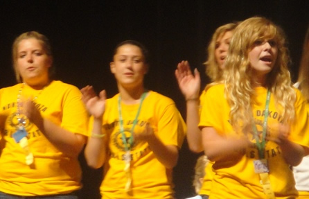 cheering at pep rally