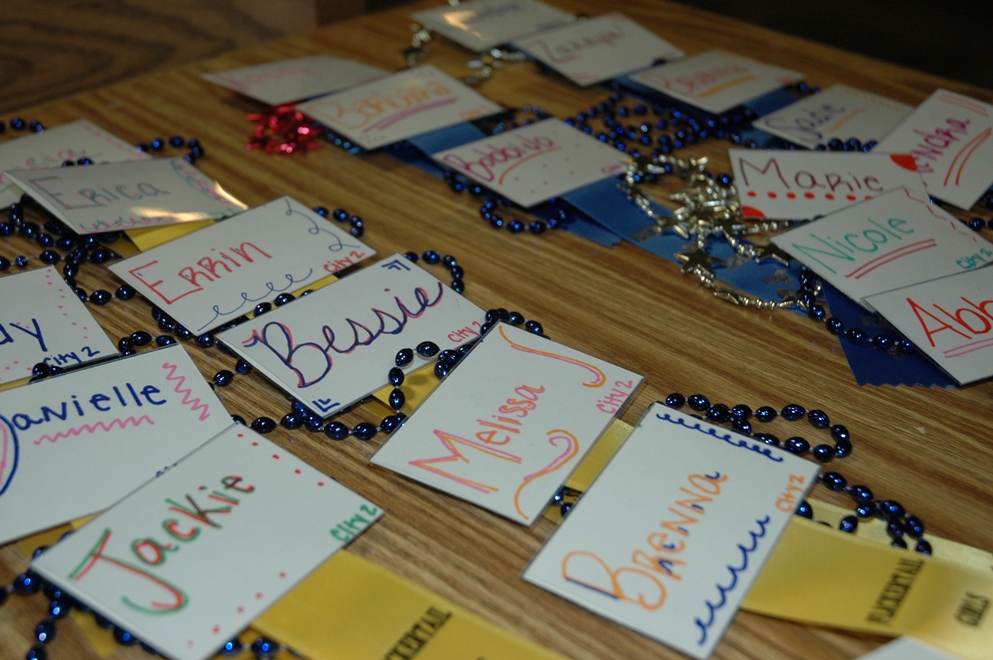 nametags are prepared